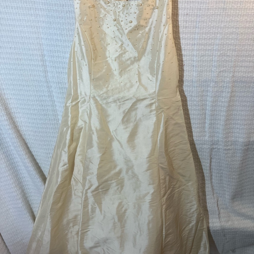 Bonnie Jean Cream Dress with Pearl Accents